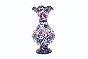 TURKCERAMICS Handmade Turkish Ceramic Flower Pot Vase for Indoor Office D