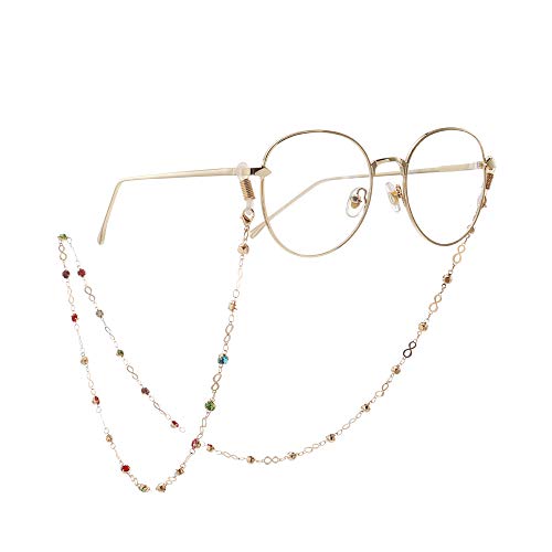 Preisvergleich Produktbild MELLRO Brillenhalter Halskette Mode rutschfeste farbige Strass Lesebrille Kette spektakel Kabel Ketten for Frauen perlen brillenband Neck Cord Eyewear Anti-verlorene Kette