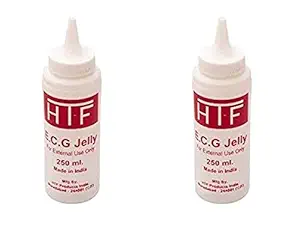 HTF ECG Gel CE ISO Certified 250Ml For Medical Purpose/Diagonistics (pack of 2)