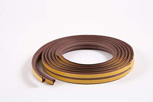 10 m Assortiment de profils E P D Boudin de porte  Weatherbar Sills de EPDM Joint d'étanchéité en caoutchouc pour fenêtre ou porte rouleau en mousse et bande Profile P marron