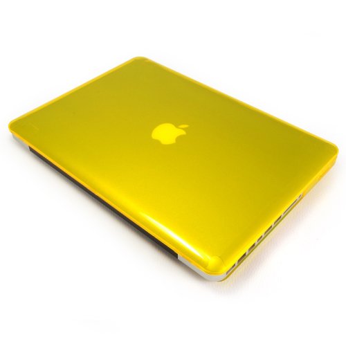 Moderne Notebookhülle für Apple Macbook Pro 13″ 13,3 Zoll !!!Retina!!!, Hardcase, Schutzcase, Etui, Kunststoff-Hülle, Laptop case, Protector, Hartschale, Hartschalenkoffer, Schutzcover 2-teilig, transparent, durchscheinend gelb, Kratzschutz, Schutzhülle, Rahmenschutz, Kunststoffhülle, Hülle, Case, Seitenschutz, steckbar, Marke Incutex - 6