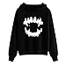 Produktbild GOKOMO Halloween KostüM Damen Pullover Gothic Kapuzenpullover Damen Schwarz Sport(Schwarz-a,X-Large)