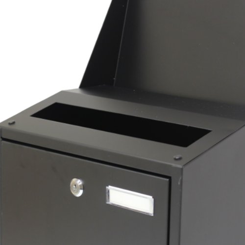 Hardcastle Großer Außen-Briefkasten zur Wandbefestigung – Schwarz - 3