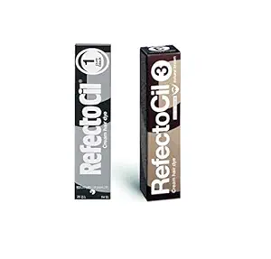 Refectocil Twin Pack Black n Natural Brown Cream Hair Dye, , 15ml X 2