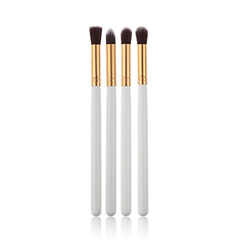 Tenflyer Pack of 4 Professional Foundation Blush Blending Eyeshadow Makeup Brush Cosmetics Flat Round Angled Tapered Top Brush