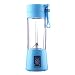 Produktbild fggfgjg 2/4 Blades Mini USB Rechargeable Portable Electric Fruit Juicer Smoothie Maker(Blue)-4 Blades