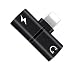 Produktbild Headphone Adapter, Headpset Audio for Phone Splitter Jack, Headset Earphone Adapter Audio Splitter Adapter Adapter to mm Audio Adapter Adapter for Mobile Phone Plus/XS / XS Max/XR Black