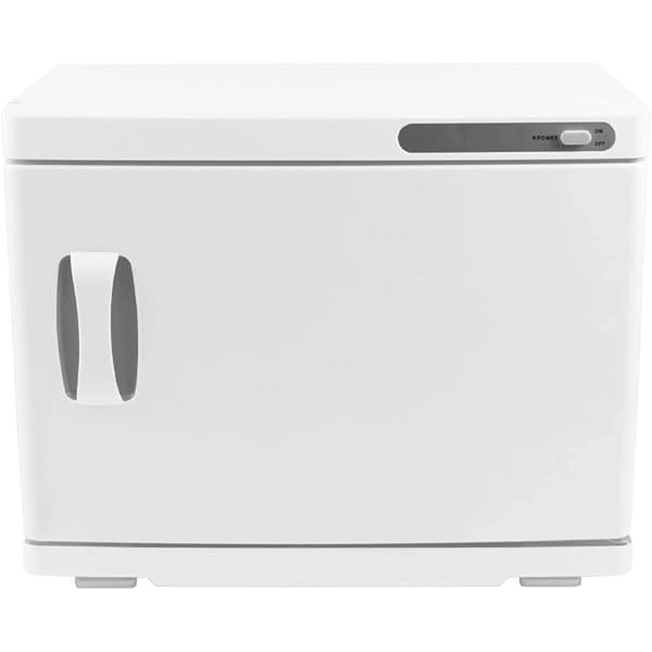 Hot Towel Warmer White 23L Cabinet Heater UV Steriliser Disinfection Facial  Salon Beauty Spa Gym Bathroom Home Equipment Stainless Steel Electric 2  Removable Shelves Drip Tray 200W 2 x FREE Tongs :