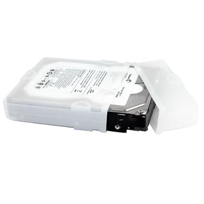 StarTech.com HDDSLEV35 Etui de Protection en Silicone pour Disque Dur 3.5" Avec Accès aux Connecteurs Transparent