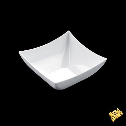 Plast 19cl Carat Gold-Square - 25 per pack 72x72 mm White