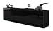 Produktbild Stil.Zeit TV Schrank Lowboard Benita, Korpus in Anthrazit Matt/Front im Hochglanz-Design Schwarz (180x49x35cm), mit Push-to-Open Technik und Hochwertigen Leichtlaufschienen, Made in Germany