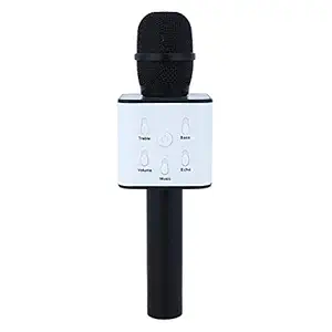 Super Marche Kids Wireless Microphones with Cover-Hi-Fi and Speaker for All Android Smartphones (Black)