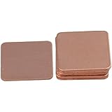 BQLZR 15mmx15mmx0.5mm Thermal Copper Pads Heat Sink for Laptop GPU Graphics Pack Of 10