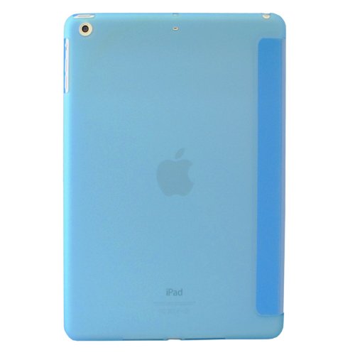 Khomo iPad Mini 4 Hülle Case Hellblaues Transparent Gehäuse mit doppelten Schutz ultra dünn und leicht, Smart Cover – Clear Blue - 3