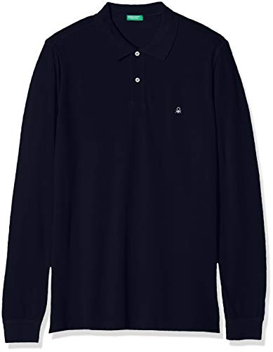 United Colors of Benetton Basico 2 Man, Top à manches longues Top à manches longues Homme, Bleu (Blu Navy 016), Large