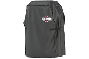 Grillman Barbeque Grill Cover Cover fits Weber BBQ Cover, Brinkmann, Outback and more - Small BBQ Cover Waterproof, Rip-Proof, UV Resistant, Heavy Duty Barbecue Cover (75 x 66 x 109 cm), Black