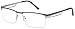 Produktbild General New Half Rimmed 100% Stainless Steel Eyeglasses Frames Black