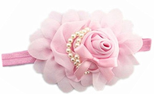 Lovely Girls Baby Headbands,Pearl,Pink