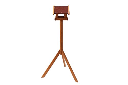 Vogelhaus mit Ständer Kiefer Holz 120 cm Standfuß Vogelhaus - 2