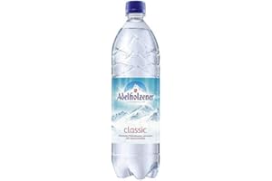 Adelholzener Classic Natural Mineral Water, Sodium Marbled with Carbonated Acid, Alcohol-Free, Pack of 6, Disposable (6 x 1 L)