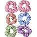 Pack of 6 Floral Cotton Hair Scrunchies Daisy Print (FREE DELIVERY) Assorted Colours