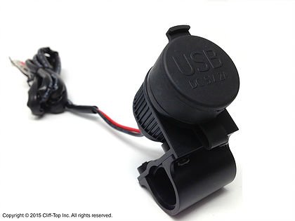 Cliff-TopÂ® Caricatore di potere 3.3 Amp universale del motociclo USB - per il GPS, navigatore satellitare, e Smart Phone, ecc