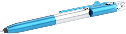 PEARL 4in1-Kugelschreiber mit LED-Lampe, Touchpen und Handy-Ständer, 5er-Set - 6