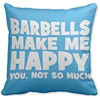 Custom Pillowcase Covers Powerlifting Cushion Throw Pillow Workout 18" x 18"