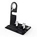 Price comparison product image 2 in 1 Phone & Watch Charging Stand, 4 Colors Stainless Steel, Charging Desktop Dock Tablet Holder for Apple Watch/iPhone X/ 8 Plus /8/7 Plus/iPad (Black)