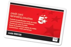 5 Star Laminating Pouches 250 Micron for Credit Card size [54x86mm] Glossy [Pack 100]