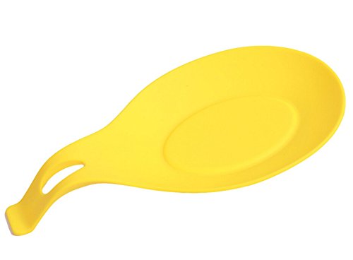 ODN Silikon Löffel Isoliermatte Hitzebeständige Tischset trinken Glas Untersetzer Tablett Tischmatte (gelb)