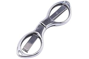 TOPINCN Mini Ciseaux de Pêche Polyvalent Pliant Porte-clés en Acier Inoxydable Paquet de Cartes Blister Escalade Randonnée(Sliver)