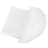 LANGRIA Schwangerschaftskissen Lagerungskissen Ergonomisch Konturierte Seitenschläferkissen mit Verstellbaren Halbmond-Stützkissen (37,4 B x 24,8-29,5 Dx 6,3 H Zoll) Weiß - 5
