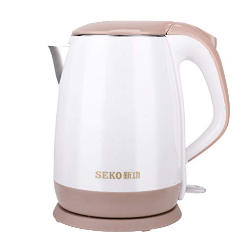 Preisvergleich Produktbild Fenfen Wasserkocher Edelstahl Edelstahl doppelt Verbrühschutz 1.6l 1500w Automatische Abschaltung Anti-Trockene Schlafsaal Haushalt Wasserkocher Isolierung