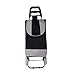 Produktbild BCL-HJFC Leicht und verschleißfest Einkaufswagen-Satin-kleines Trolley-Auto, Das Im Freiengepäckwagen Klappt, Kletternde Gebäude-Trolley (Color : Black, Size : 95x36x27cm)