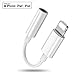 Price comparison product image Headphone Adapter to 3.5mm Jack for iPhone 7 AUX Earphone Splitter Stearo Music Audio Compatible for iPhone X 8/8 Plus 7/7Plus Converter Accessories Headphone Connector Cable Support All iOS White