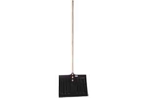 BARGAINS-GALORE 1.3m Snow Shovel - Pusher, Scooper, Mucking Out Emergencies | Ideal for Clearing Garden, Car, Truck, Driveway Etc | Strong & Durable Plastic Spade and Wooden Handle – Heavy Duty 130cm