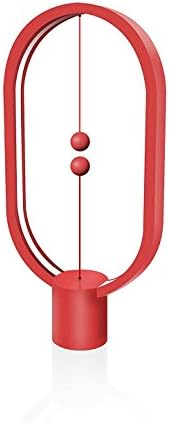 Heng Balance Lamp, Heng Lamp, New Design Desk Lamp Smart Balance Magnetic Half-Empty Switch LED Lamp Bedroom Reading Creative Night Light Table Lamp,Red