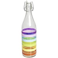 Excelsa Chic & Choc Botella 1 Litro, cristal, multicolor, 8 x 8 x 32 cm