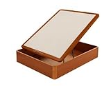  FLEX - Canapé Abatible Madera 25 Tapa Polipiel - 150X190, Color Blanco
