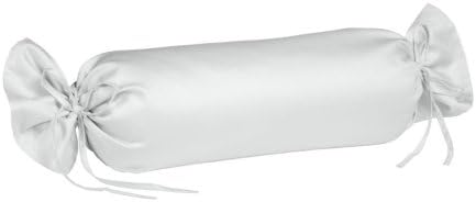Fleuresse Colours 9100-1000 Bolster Cover Maco Satin 100 % Cotton 40 x 15 cm White
