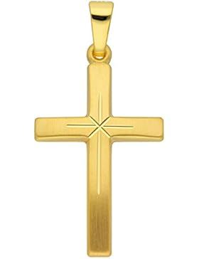 Gold 8 k ( 333 ) Kreuz Anhänger - B. 14,5 mm - H. 21,7 mm