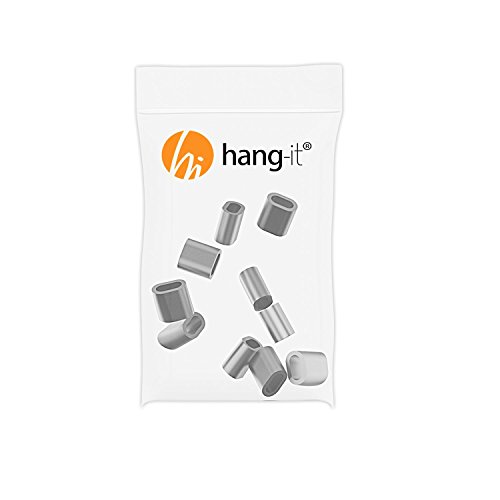 10 x Pressöse für 2 mm Ø Perlonseile oder Stahlseile von Hang-it