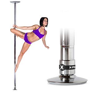X-Pole Xpert PRO - Palo da ballo, 40 mm o 45 mm, cromato, con sistema X-Lock, la versione più recente della famosa asta per pole dance, spinning e static