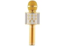 HR collection Singing Mike Advance Handheld Wireless Multi-Function Bluetooth Karaoke Mic with Microphone Speaker for All Sma