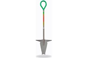 STARLYF Multi-Purpose Garden Shovel Root Digger, Trapezoidal Blade Handle with Sharp Side Teeth, 360° Handle, Lightweight, Garden Tools for Root Cutting