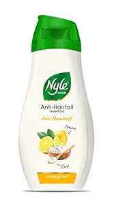 Nyle Naturals Anti Dandruff Shampoo, With Lemon And Curd, Gentle and soft shampoo , PH balanced and Paraben free, For Men and Women,90ml