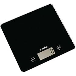 Terraillon Balance de Cuisine, Tare, Conversions Liquides, Ultra-Fine, Portée 5 kg, Classic Black, Noir