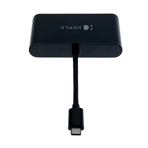 Keple | Typ C Hub für ASUS Transformer 3/Pro/Book t100ha Laptop | 4 in 1 Adapter – HDMI, USB 3.0, Ethernet, PD (Power)) Konverter 4 K Adapter an Monitor/HDTV - 4