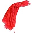 Beauty Tool Packing Net Poly Mesh Pouches (Pack Of 100) Expandable For Fruits, Vegetables, Toys, Seafood, Multipurpose, Red